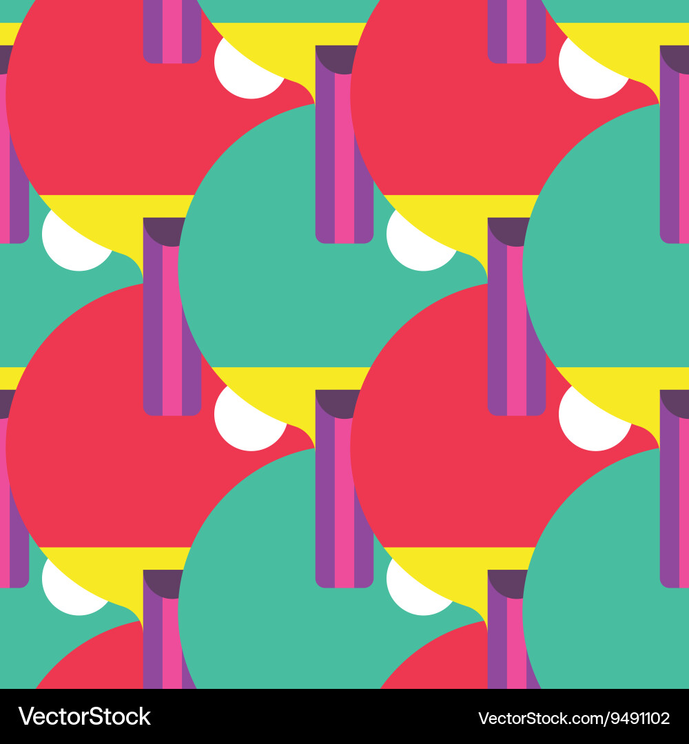 Ping Pong Pattern - Seamless Vector Image