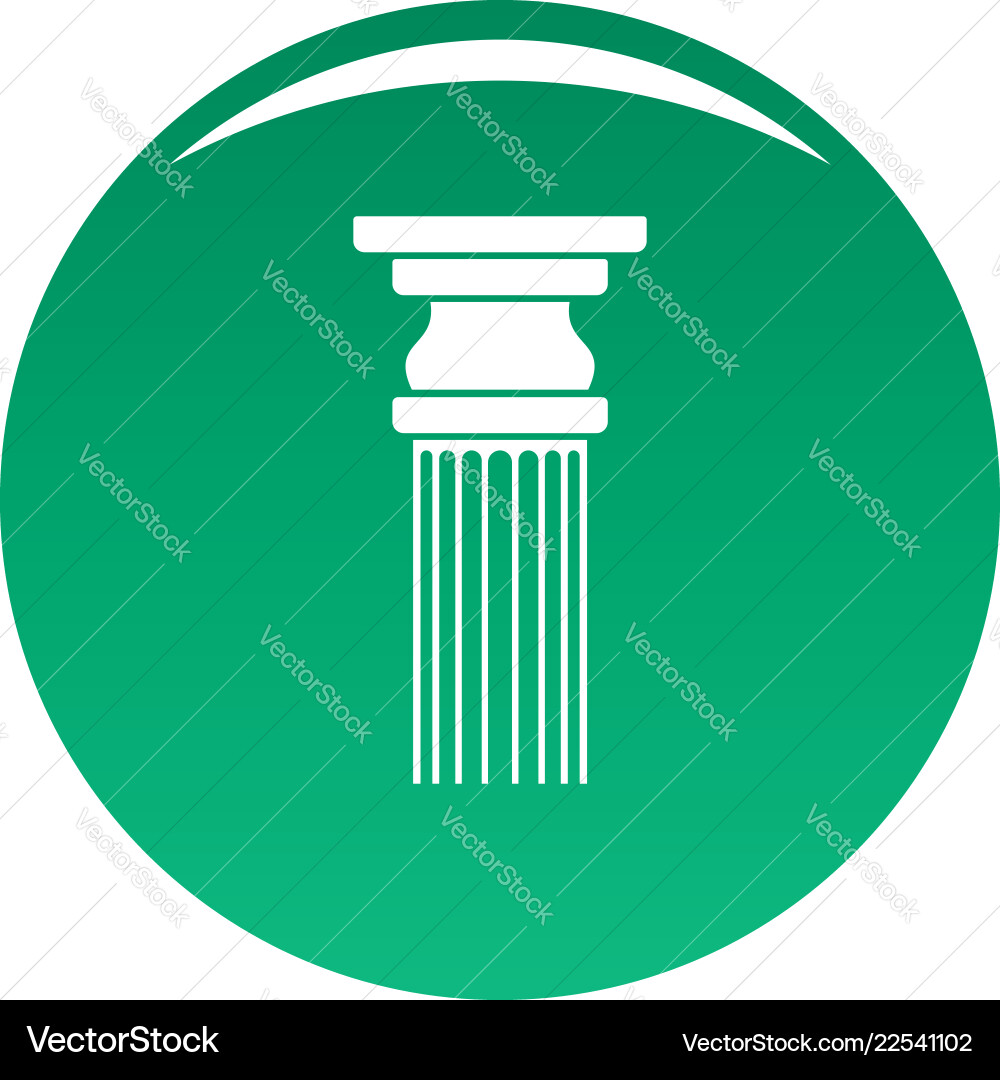 Rectangular column icon green Rectangular column icon green vector image
