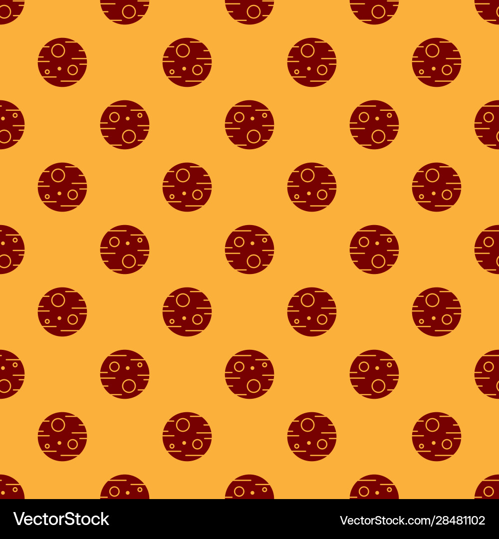 Red planet mars icon isolated seamless pattern Vector Image
