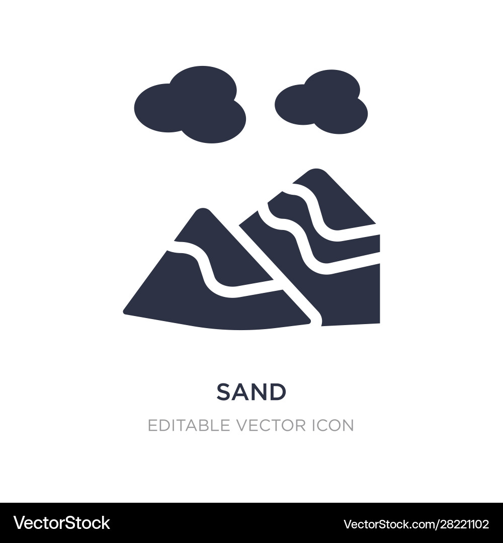 Sand icon on white background simple element from Sand icon on white background simple element from vector image