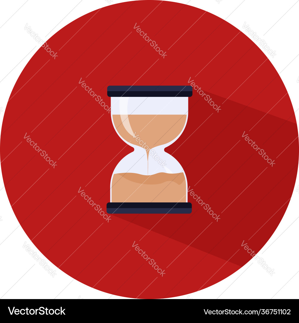 Sand timer on white background vector image