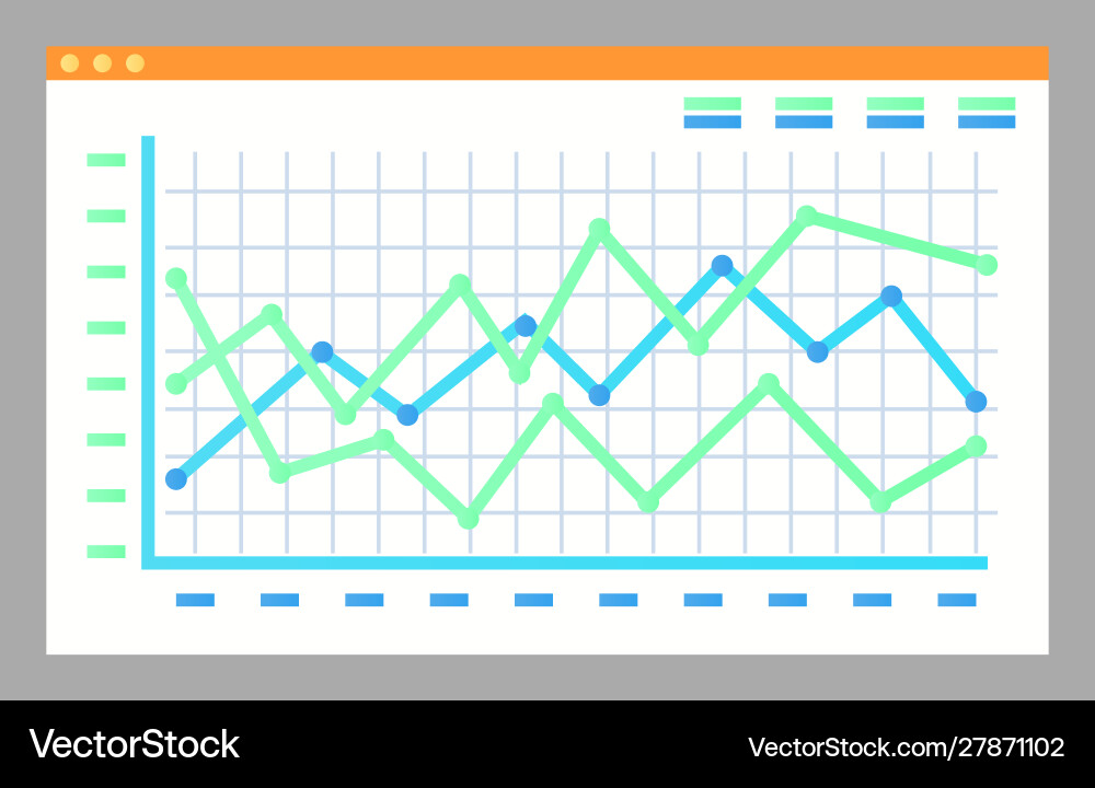 Screen with graphs diagrams isolated page Screen with graphs diagrams isolated page Vector Image