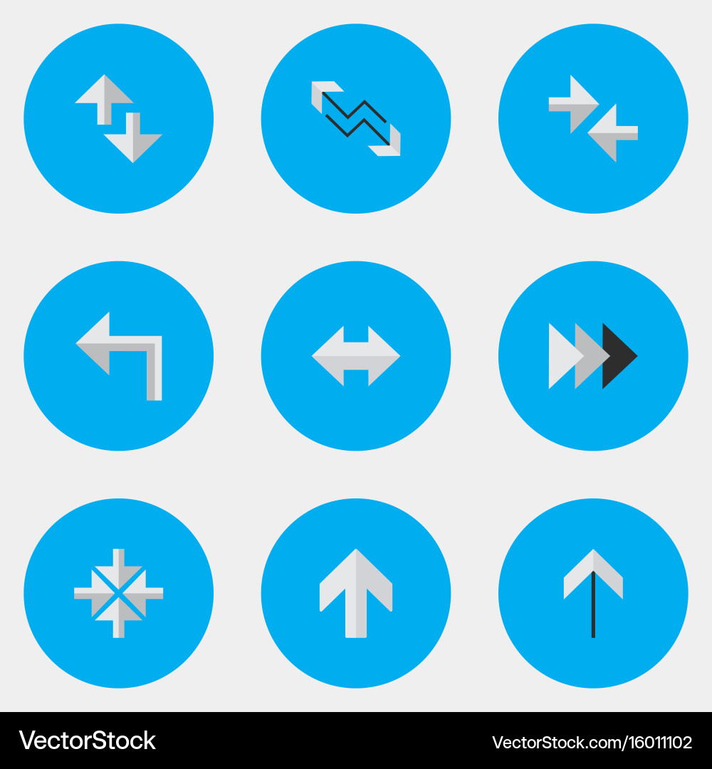 Set of simple indicator icons elements inside Vector Image