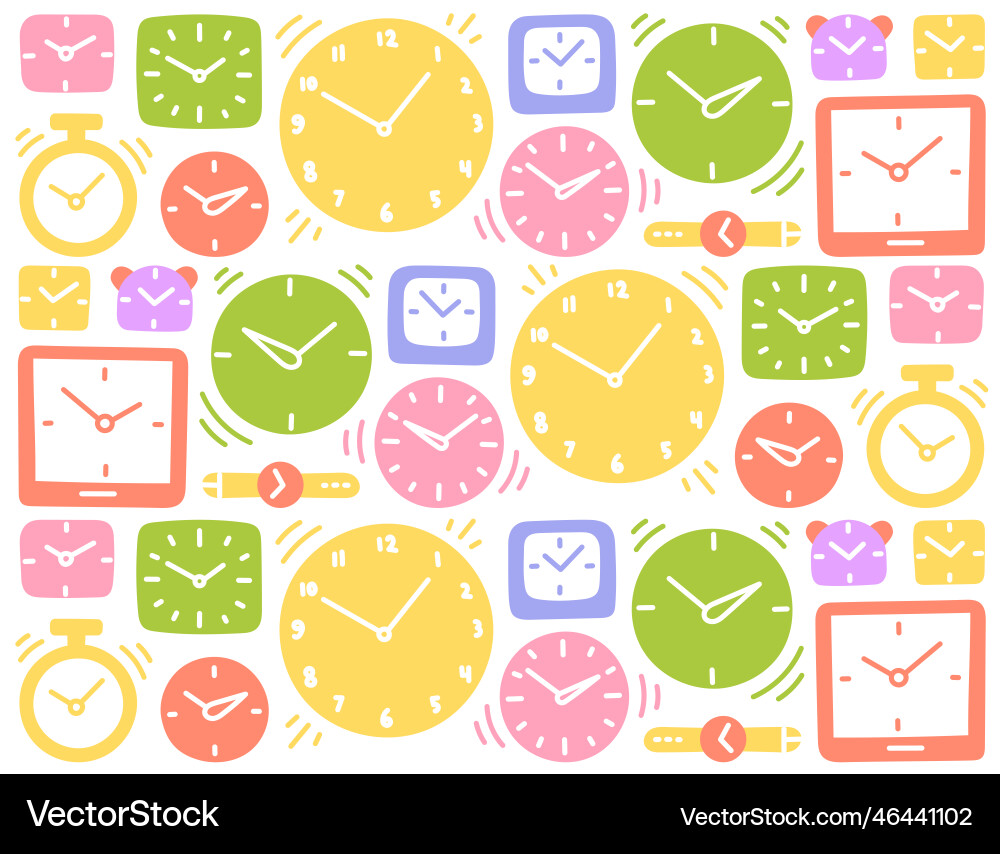 Time and clock kit alarm-clock vector image