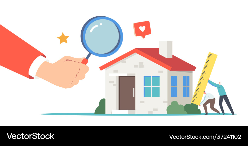 Tiny Agents Inspecting with Ruler vector image