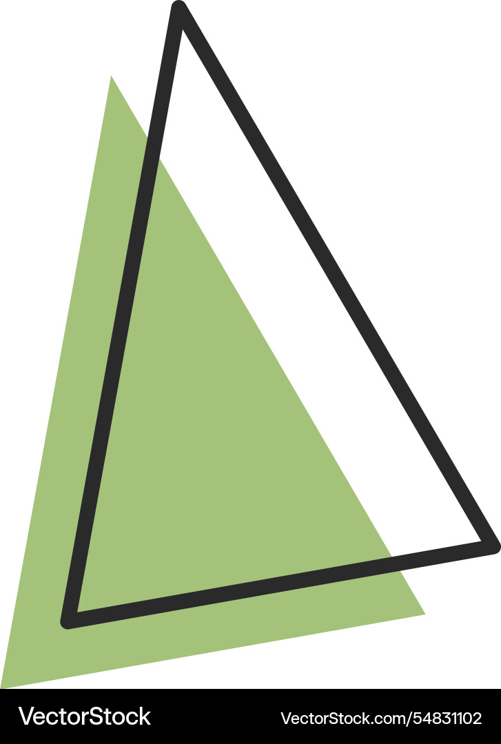 Triangle geometric shape groovy element vector image