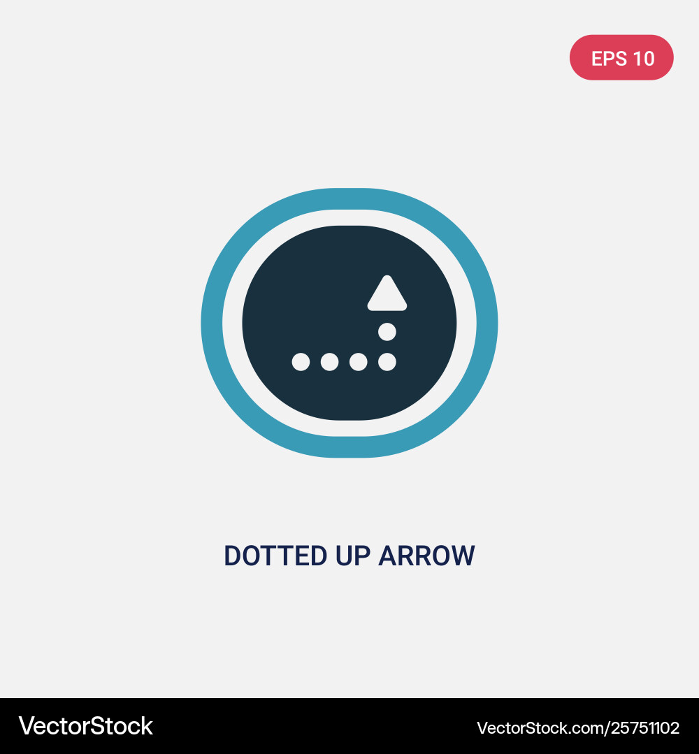 Two color dotted up arrow icon from user vector image
