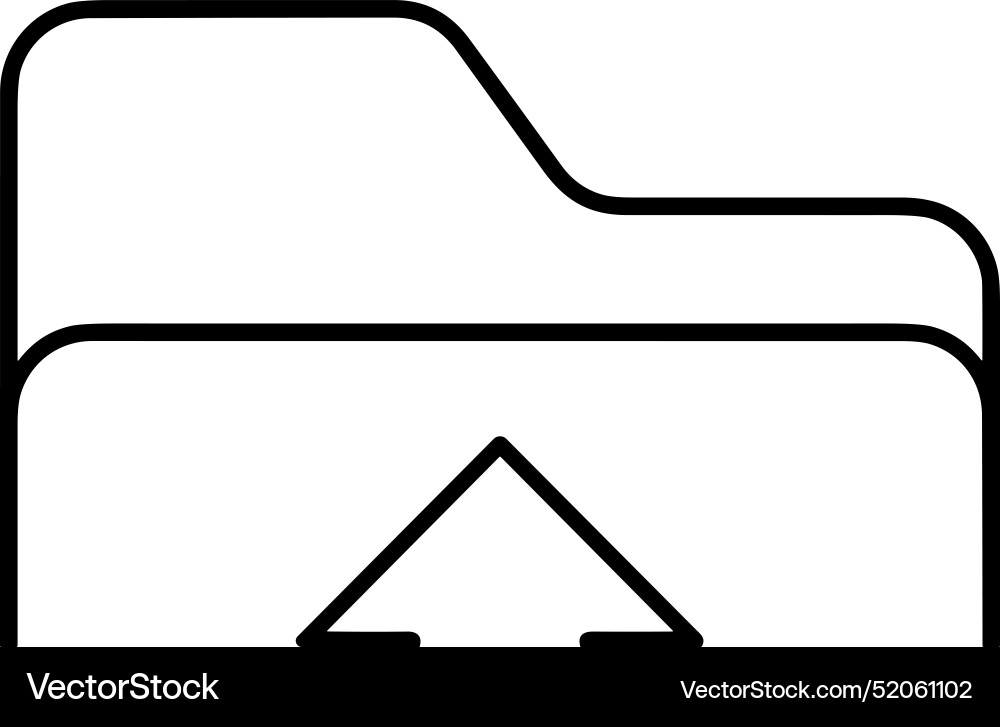 Upload outline icon symbol image Vector Image