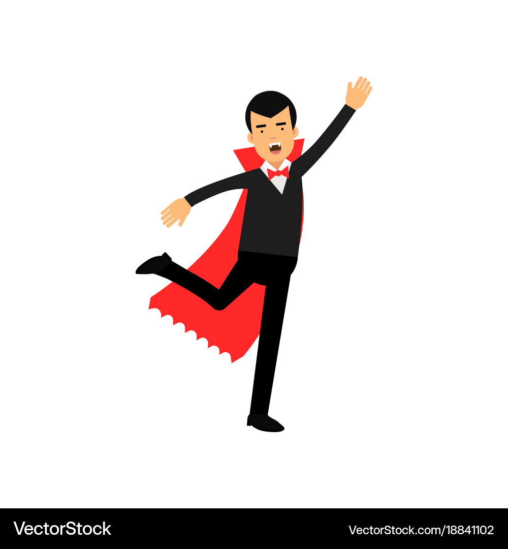 Vampire character attacking his prey count Vector Image