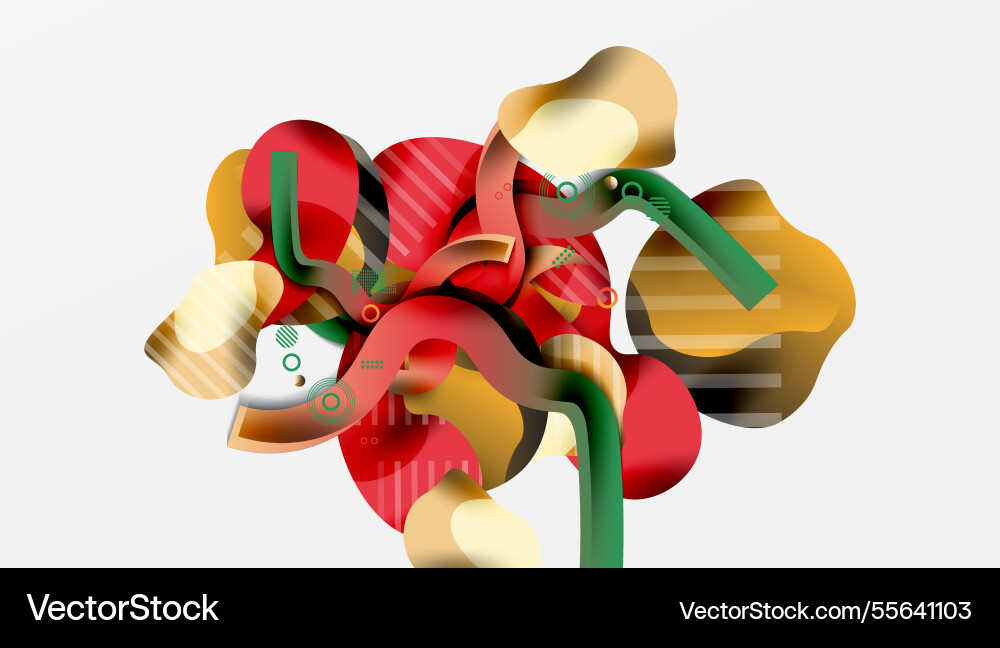 Abstract liquid shapes and lines background Vector Image