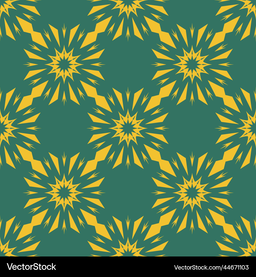 Abstract seamless pattern on green emerald Vector Image