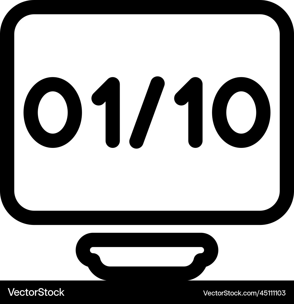 Binary code icon vector image