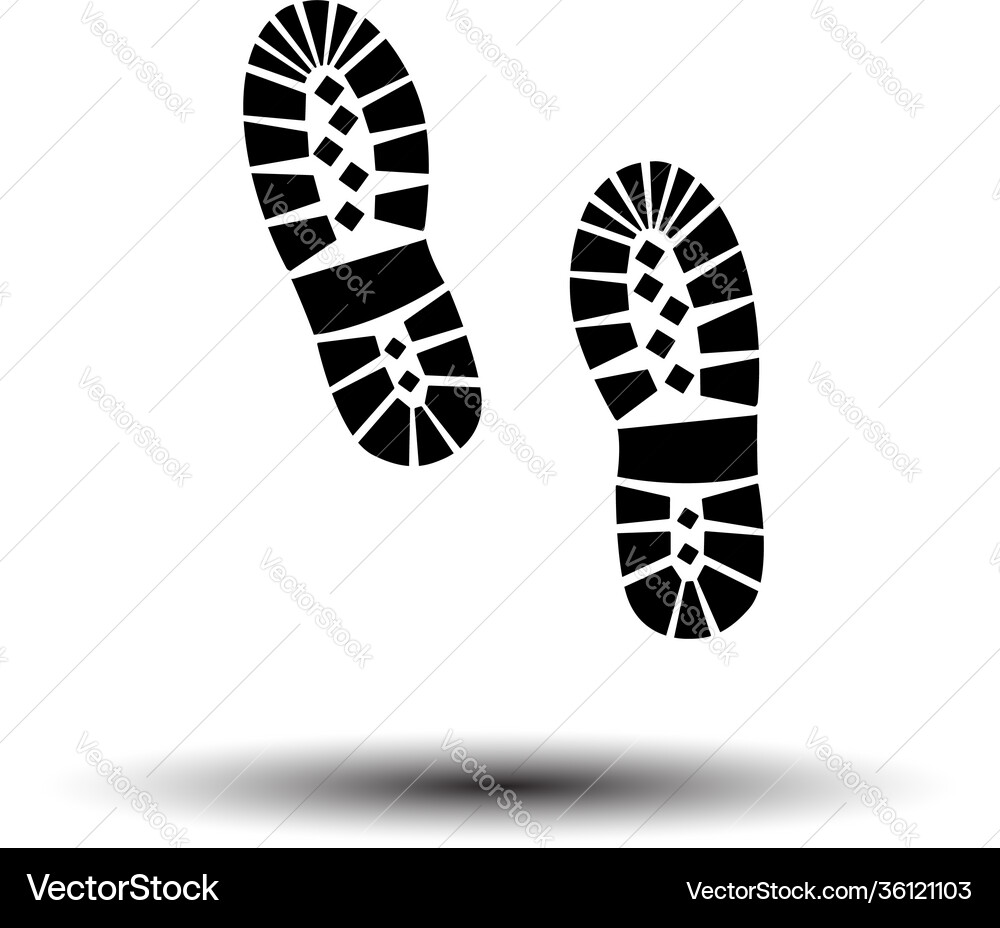 Boot print icon Boot print icon vector image