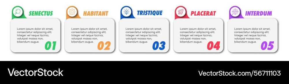 Bullet points numbers from 1 to 5 list markers Bullet points numbers from 1 to 5 list markers Vector Image
