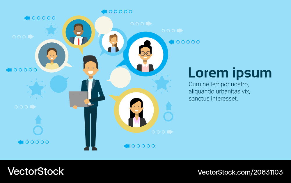 Business Team Collaboration Networking Vector Image