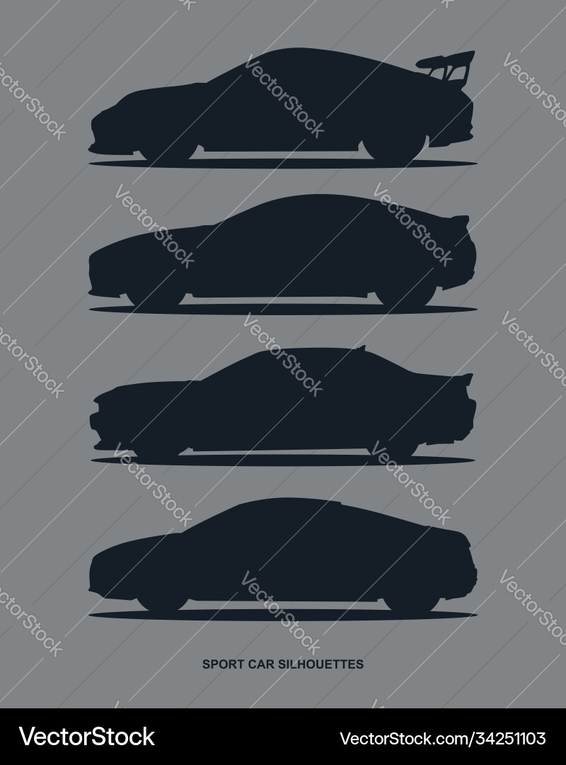Car Silhouettes Collection Vektorbild