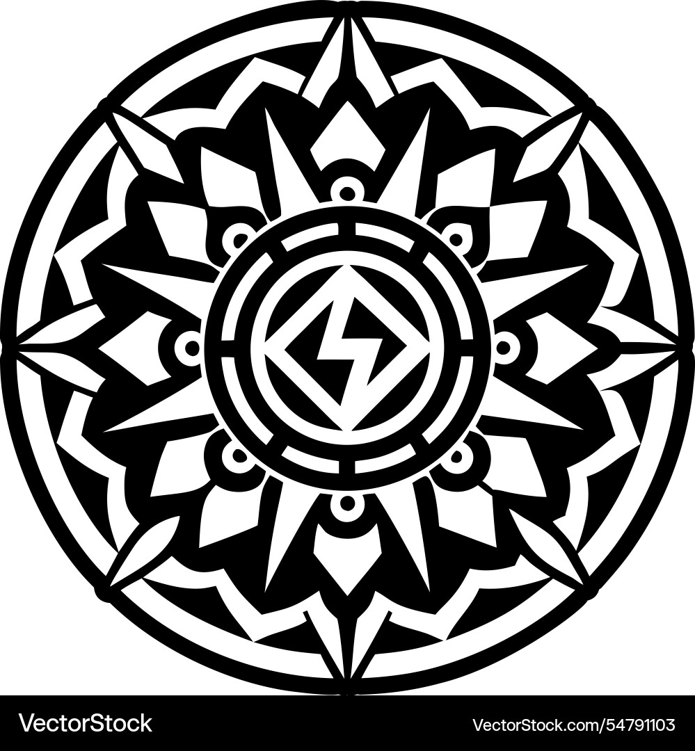 Cosmic chakra symbol icon in solid style Vector Image