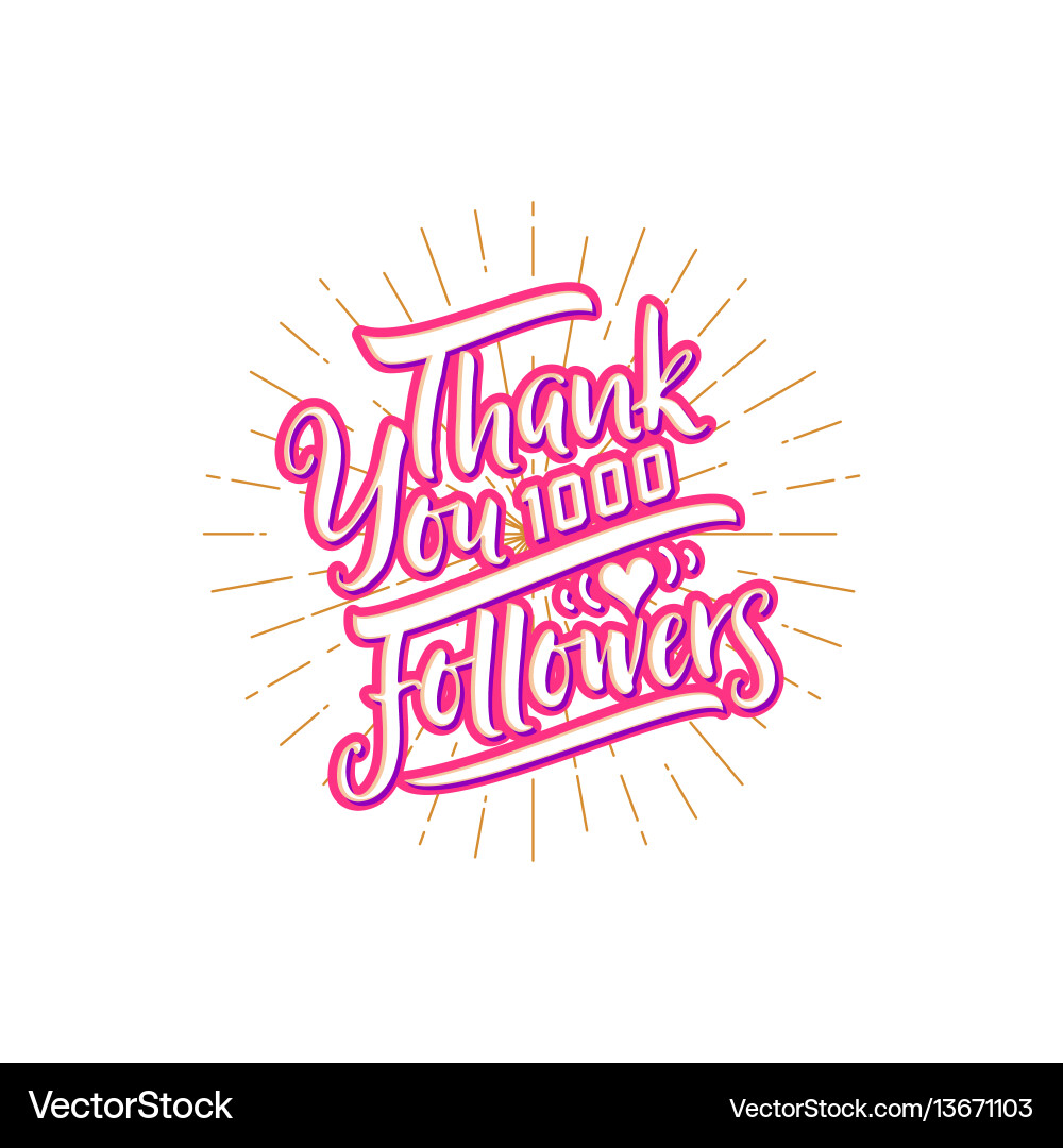 Danke 1000 Follower Poster können verwenden Danke 1000 Follower Poster können verwenden vektorbild