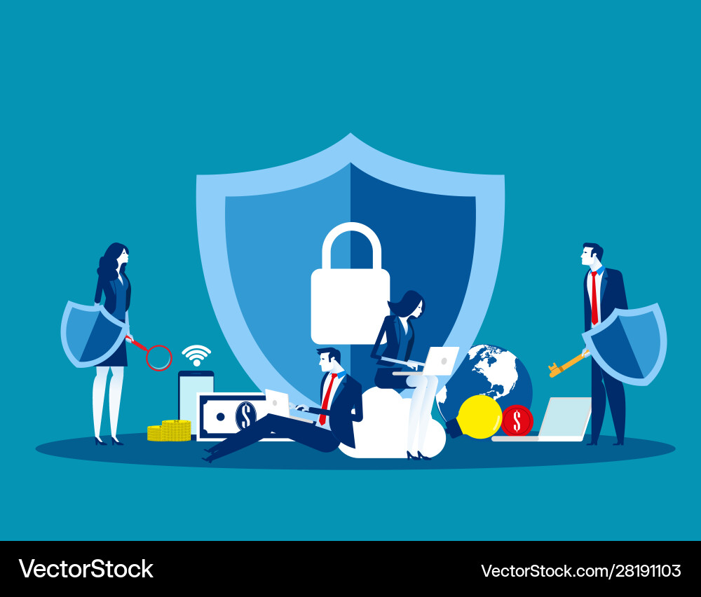 Data Security & Technology Concepts vector image