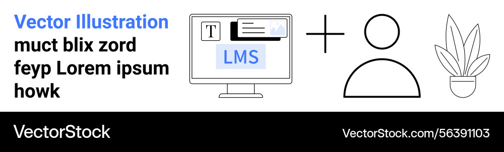 Digital learning concept with user lms interface Vector Image