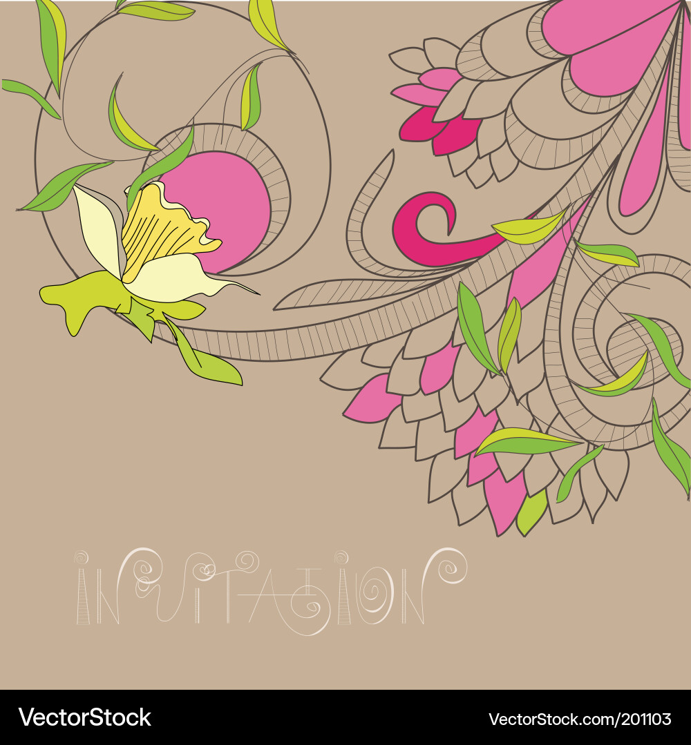 Floral Daffodil Pattern Vector Image