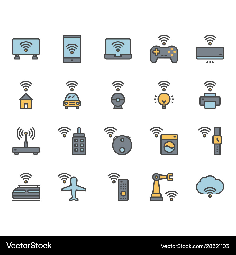 Internet things related icon and symbol set Internet things related icon and symbol set vector image