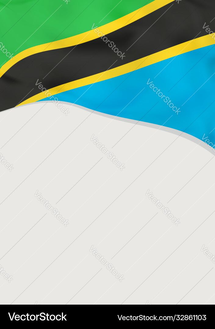 Leaflet design with flag tanzania template Leaflet design with flag tanzania template vector image