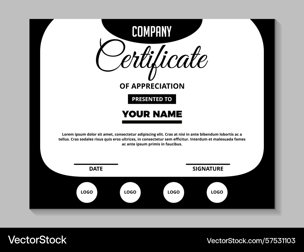 Modern certificate template design professional Vector Image
