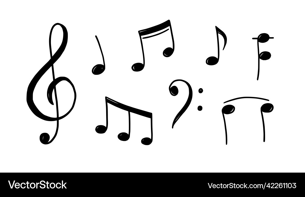 Musical Note Doodle Vector Image
