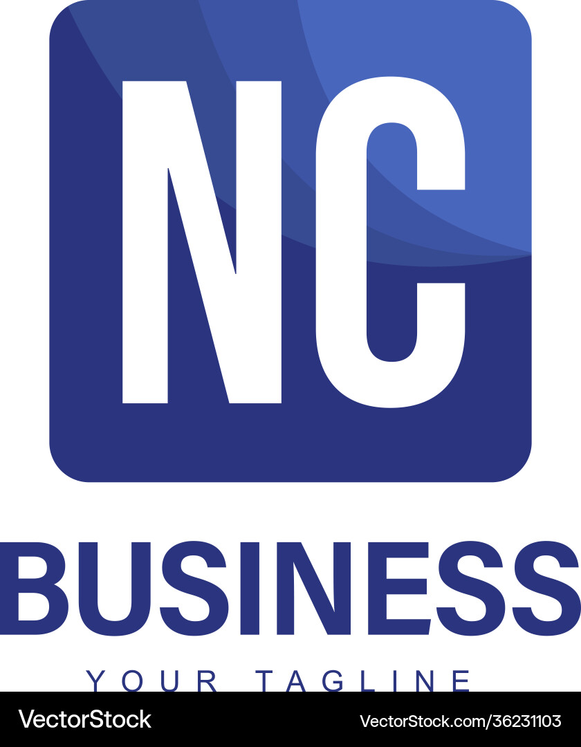 Nc initial a logo design with abstract style Nc initial a logo design with abstract style vector image