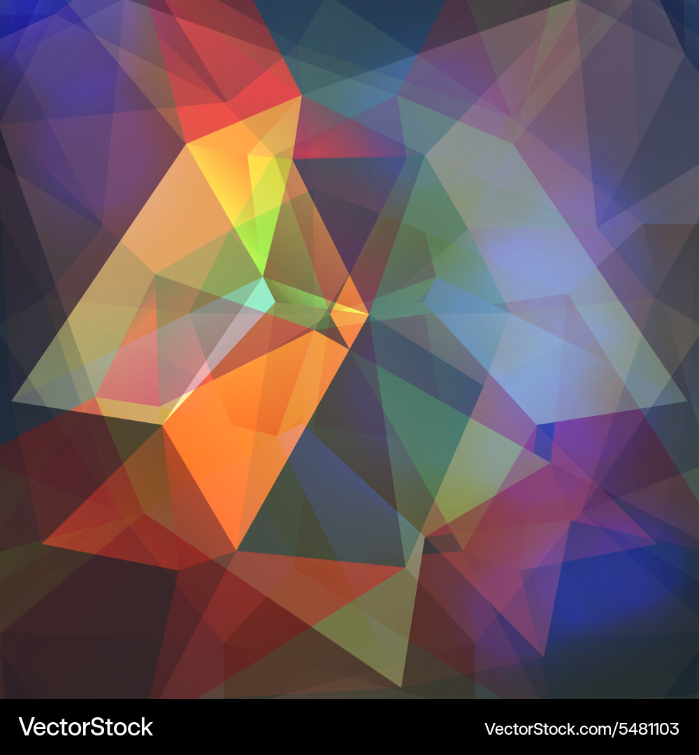 Poligon light effect background triangular vector image