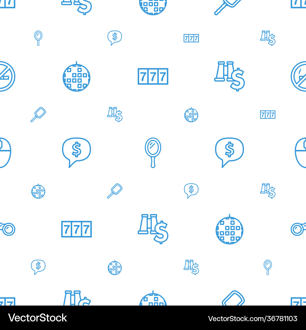 Reflection icons pattern seamless white background vector image