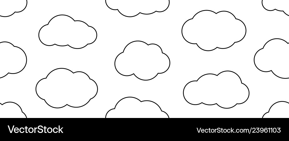 Seamless pattern with cloud vector image