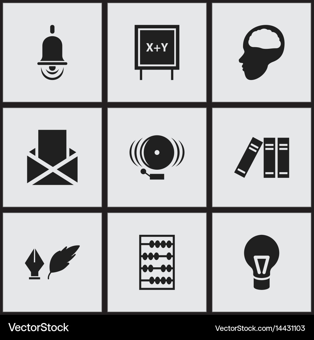 Set of 9 editable science icons includes symbols vector image