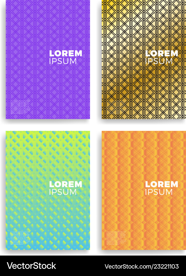 Set of abstract cards with layers overlap Set of abstract cards with layers overlap vector image