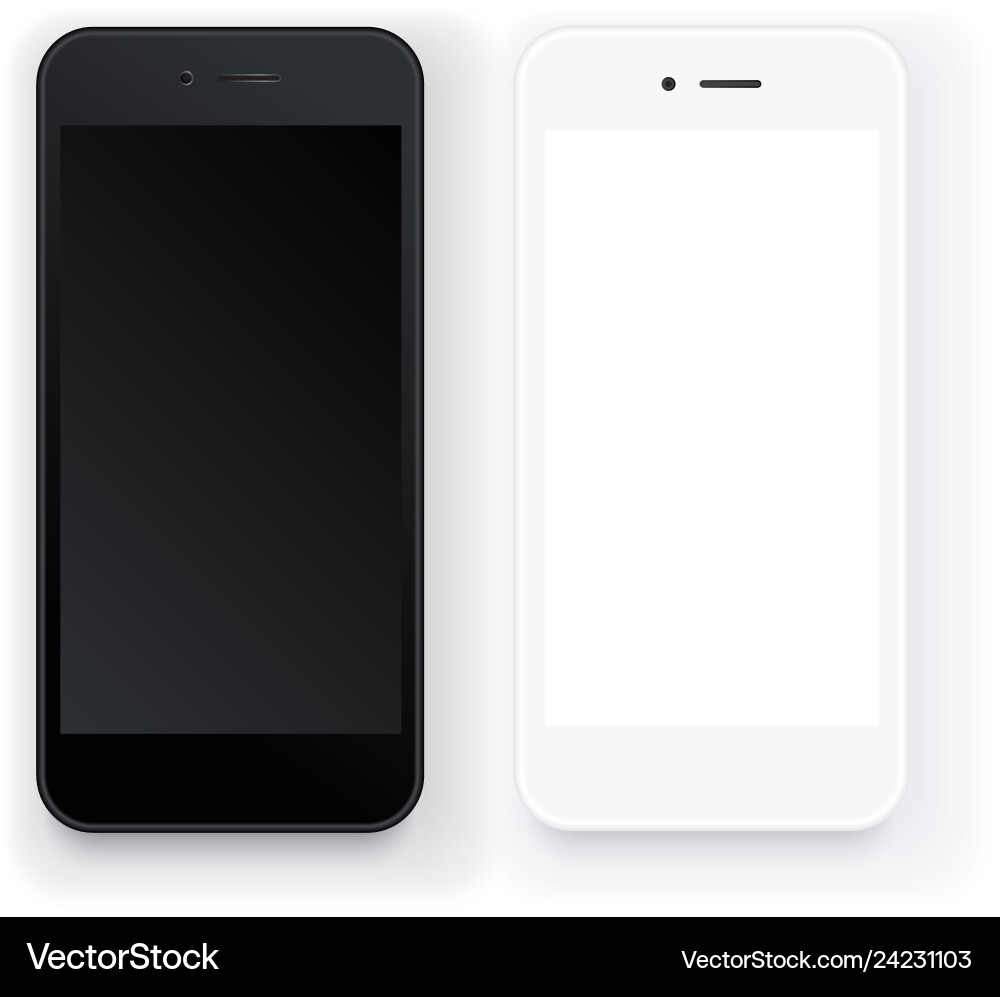 Set von realistischen Handys verspotten Smartphone Set von realistischen Handys verspotten Smartphone vektorbild