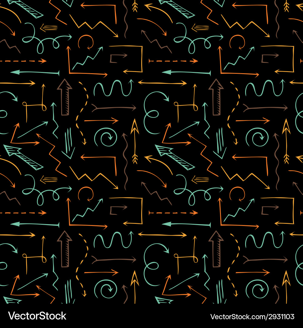 Sketchy seamless pattern vector image