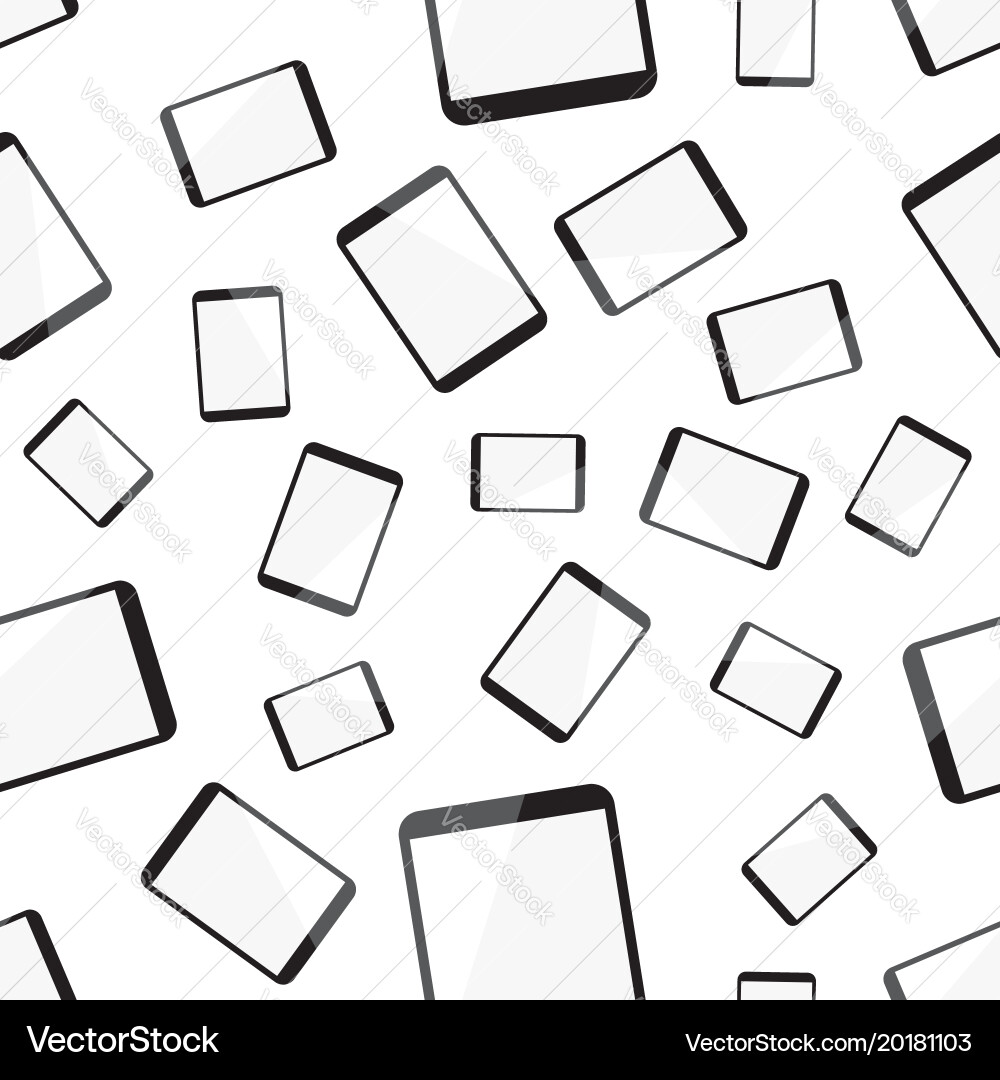 Tablet computer seamless pattern background Vector Image