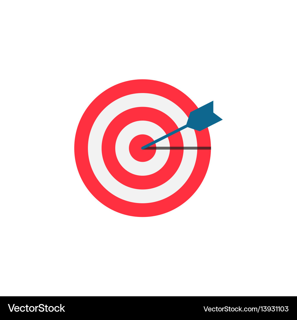 Target Icon - Circular Dart vector image