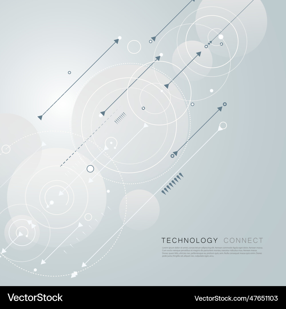 Technology circles and lines geometry pattern Technology circles and lines geometry pattern vector image