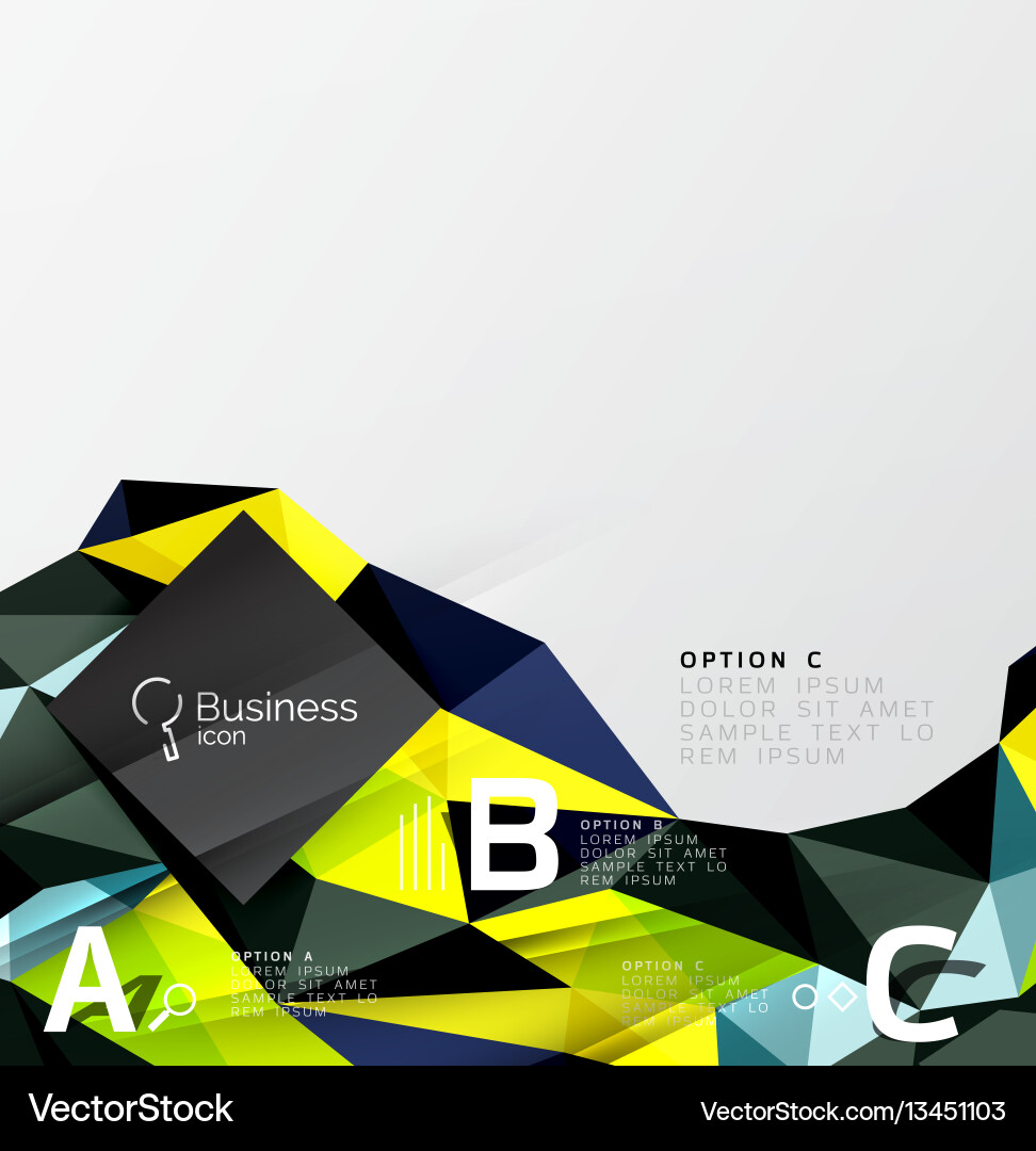 Triangle mosaic abstract template Triangle mosaic abstract template vector image