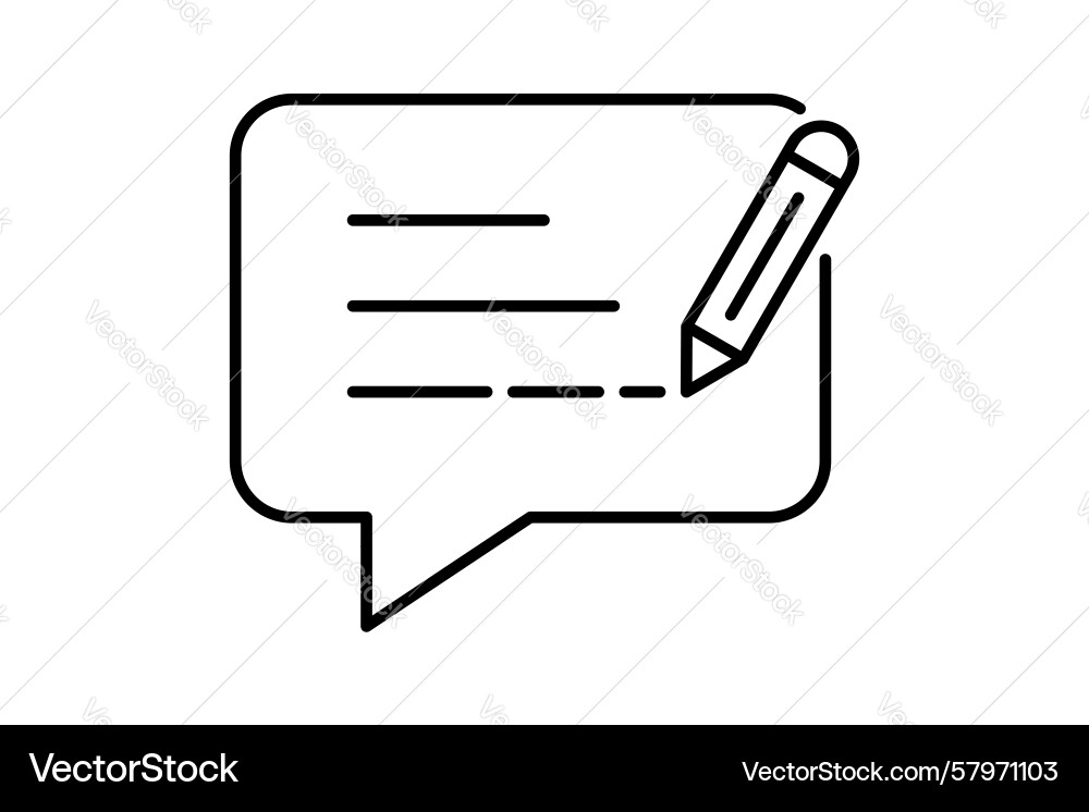 Write message outline symbol Vector Image