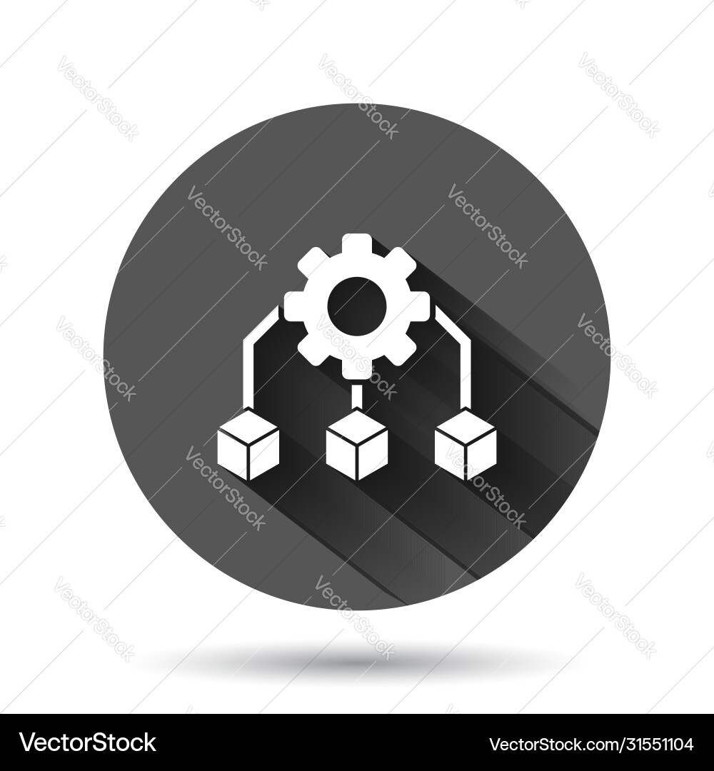 Api Technologie-Ikone in flachen Stil Algorithmus vektorbild