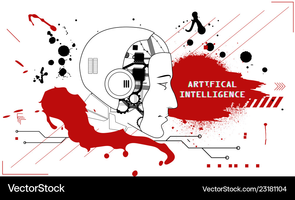 Artificial Intelligence Tech vector image