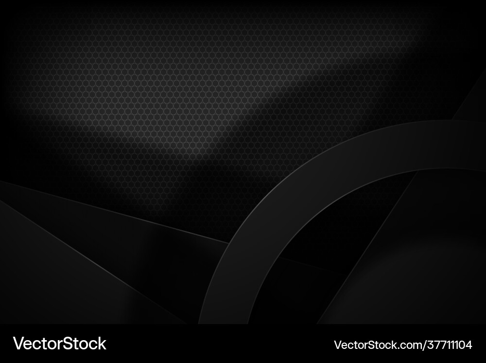 Black abstract background with overlapping Black abstract background with overlapping vector image