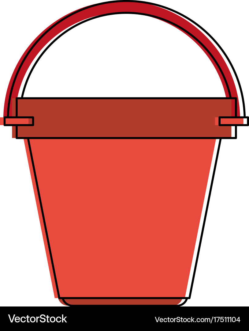 Bucket with handle icon image vector image