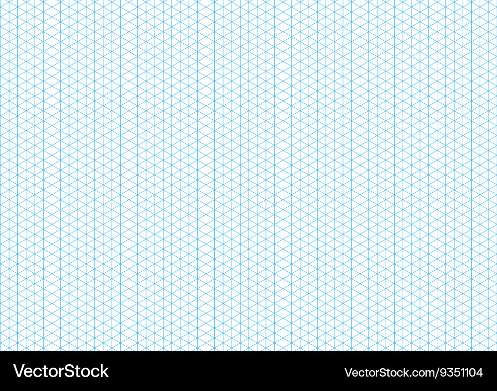 Cyan Isometric Grid Sheet vector image