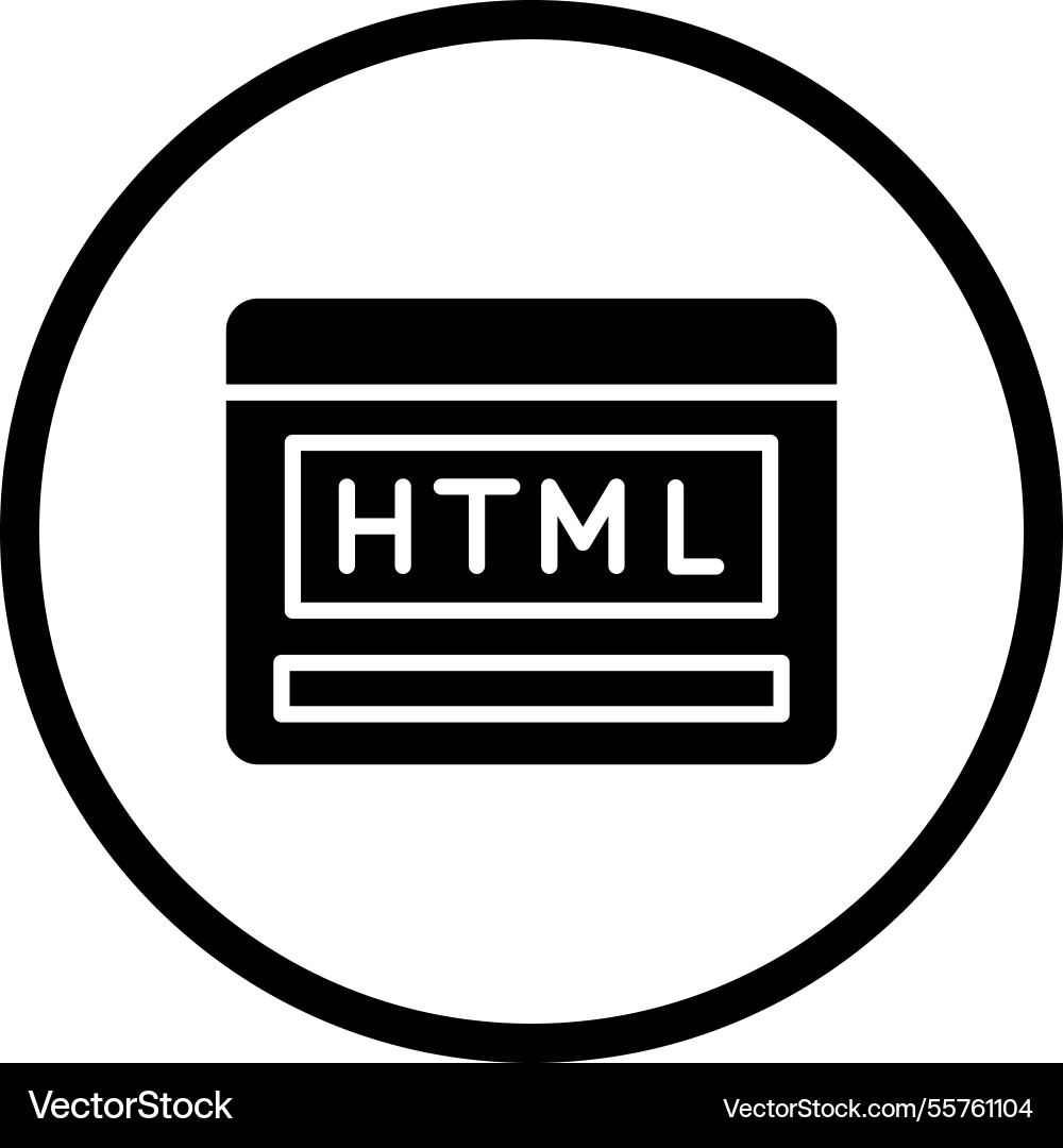 Html icon design Vector Image