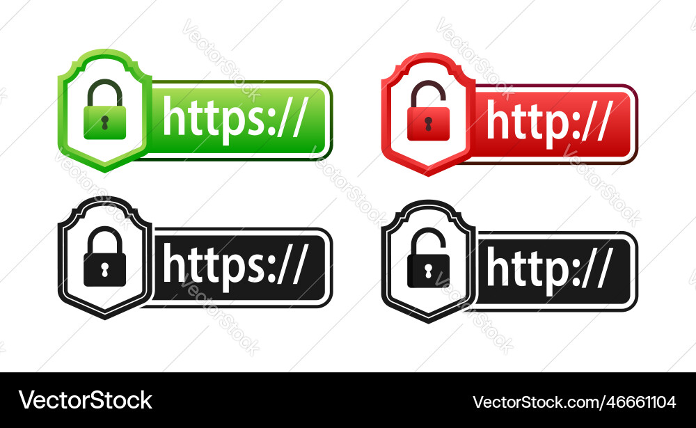 Http vs https protocols understanding Http vs https protocols understanding vector image