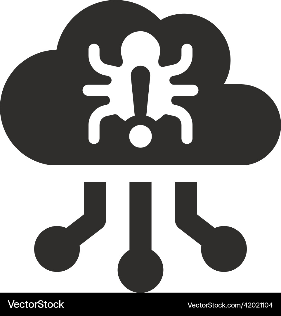 Internet bug icon on white background Vector Image